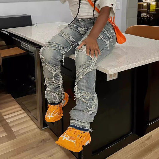 “GOATED” Washed Jeans
